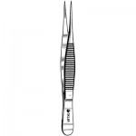 Standard Fine Splinter Forceps, Serrated, Straight, Fine Point, 3-1/2