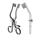 Jefferson Wound Spreader, Self-Retaining, Curved, Blunt, 3x4 Teeth, 5-1/2