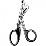 Surgi-OR Multi-Cut Utility Scissors, Black, Angled, Serrated, 7-1/2