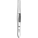 Econo Sterile Iris Forceps 1x2 Teeth, Straight, 4 3/4